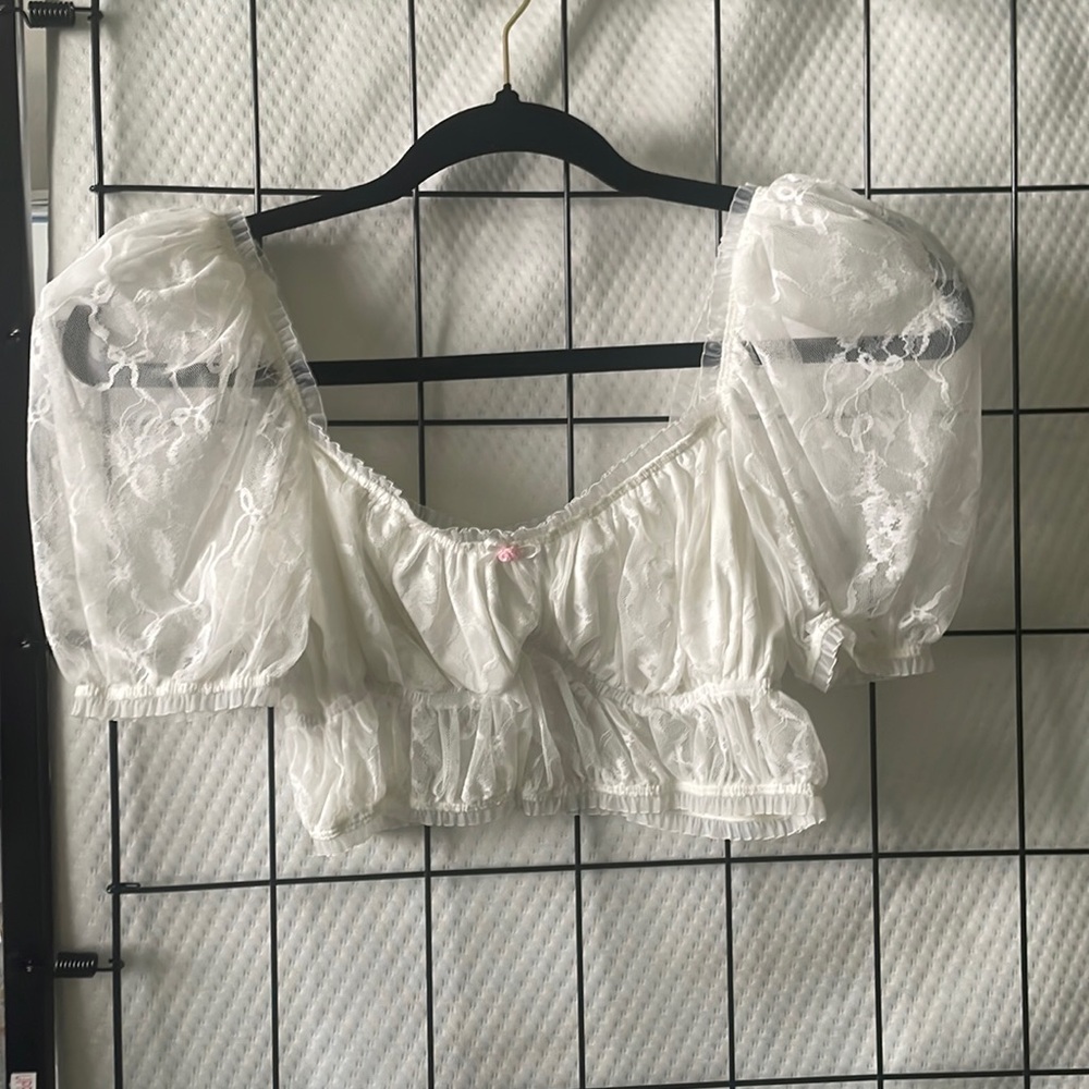 For love and lemon white lace top